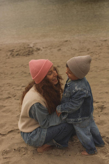 Beanie Fonzie Kids - Pebble